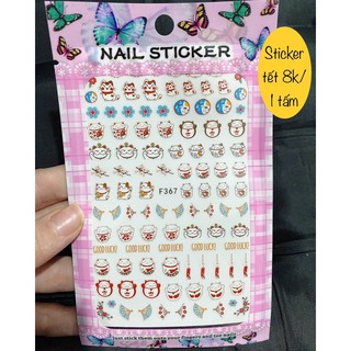 Sticker dán móng tết