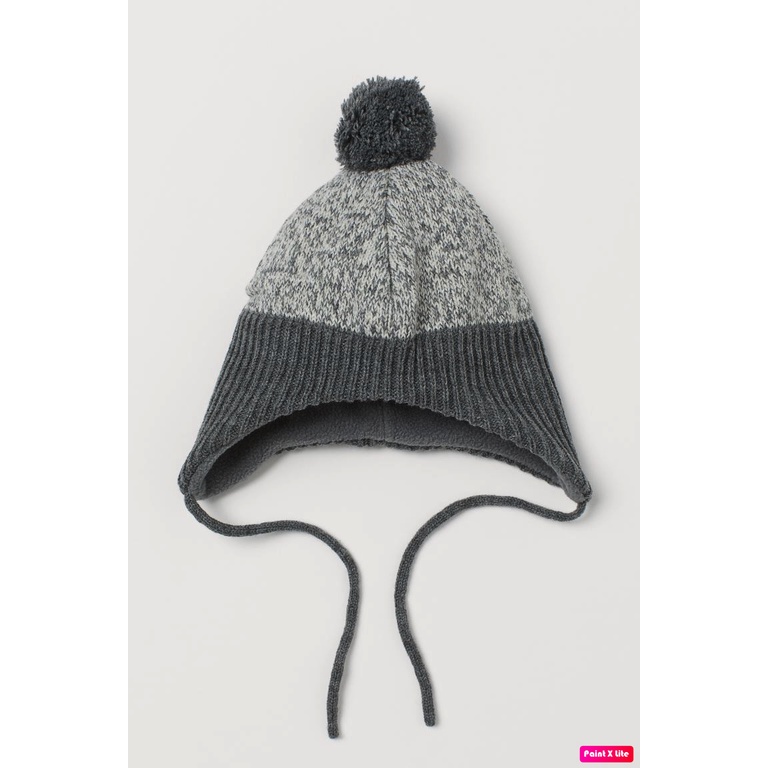 Mũ len màu xám bé trai, bên trong lót nỉ, Hờ mờ UK săn SALE