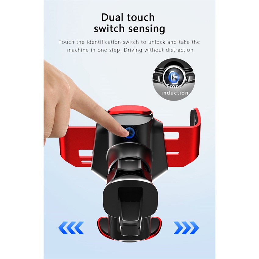 Đế Sạc Nhanh Không Dây 30W Qi Gắn Lỗ Thông Gió Xe Ô Tô Cho IPhone Xiaomi Samsung