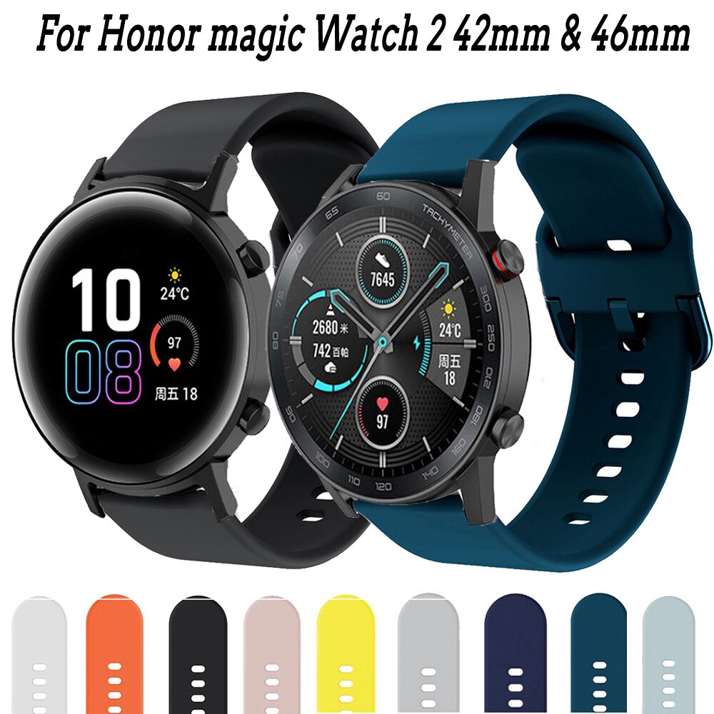 Dây Đeo Silicone 2 42mm 46mm 20mm 22mm Cho Đồng Hồ Huawei Watch GT 2