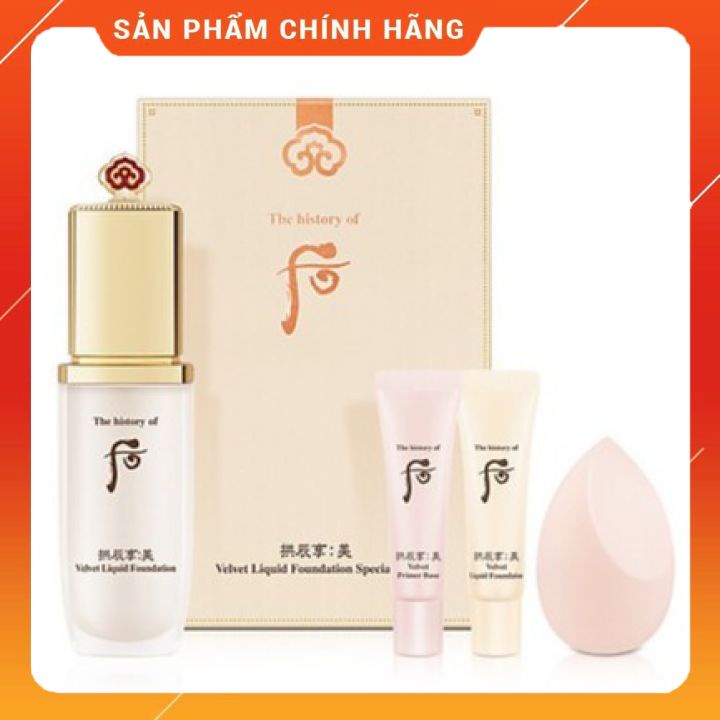 CHÍNH HÃNG 1 gói kem nền Velvet Lipuid Foundation Whoo 1ml