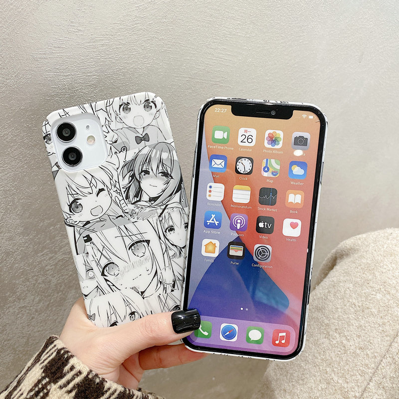 Ốp Lưng Họa Tiết Hình Cô Gái Dễ Thương Cho Iphone 12 Mini 11 Pro X Xr Xs Max Se 2020 6 6s 7 8 Plus