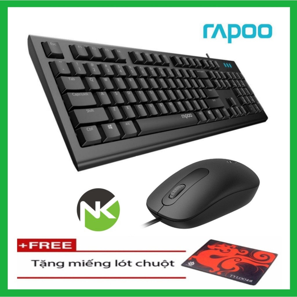 Combo Bàn Phím Chuột Có Dây Rapoo NK1800+N120 - NK