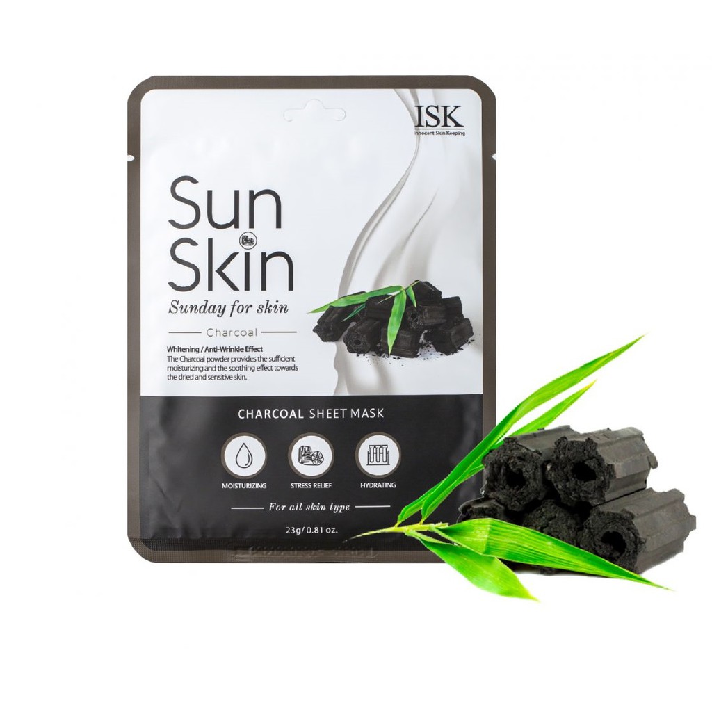 Mặt Nạ Trắng Da, Dưỡng Âm Thảo Dược ISK SUNSKIN SHEET MASK Hàn quốc 23g/ Gói- Hàng Chính Hãng