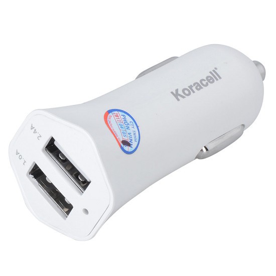 Adapter Sạc Xe Hơi Koracell 2 Cổng USB