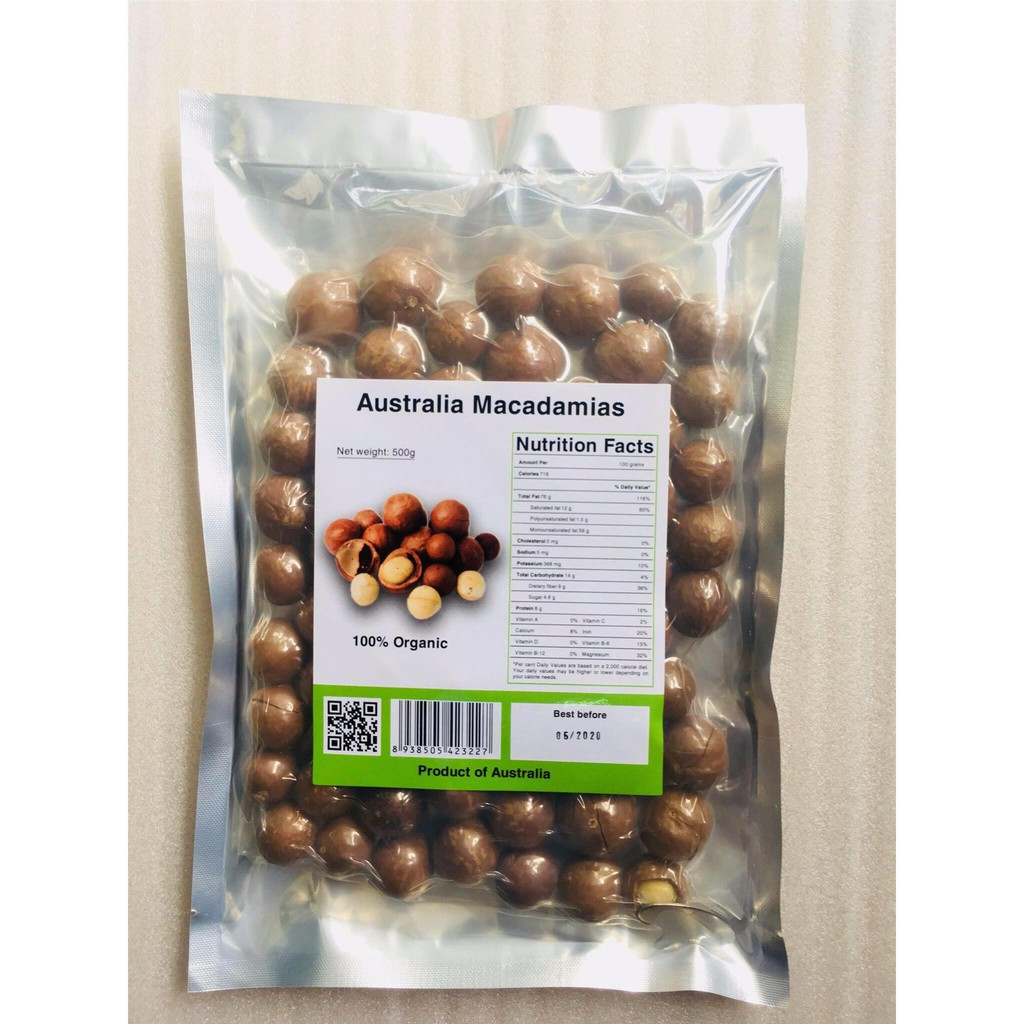 Gói 500gr hạt Macca Úc