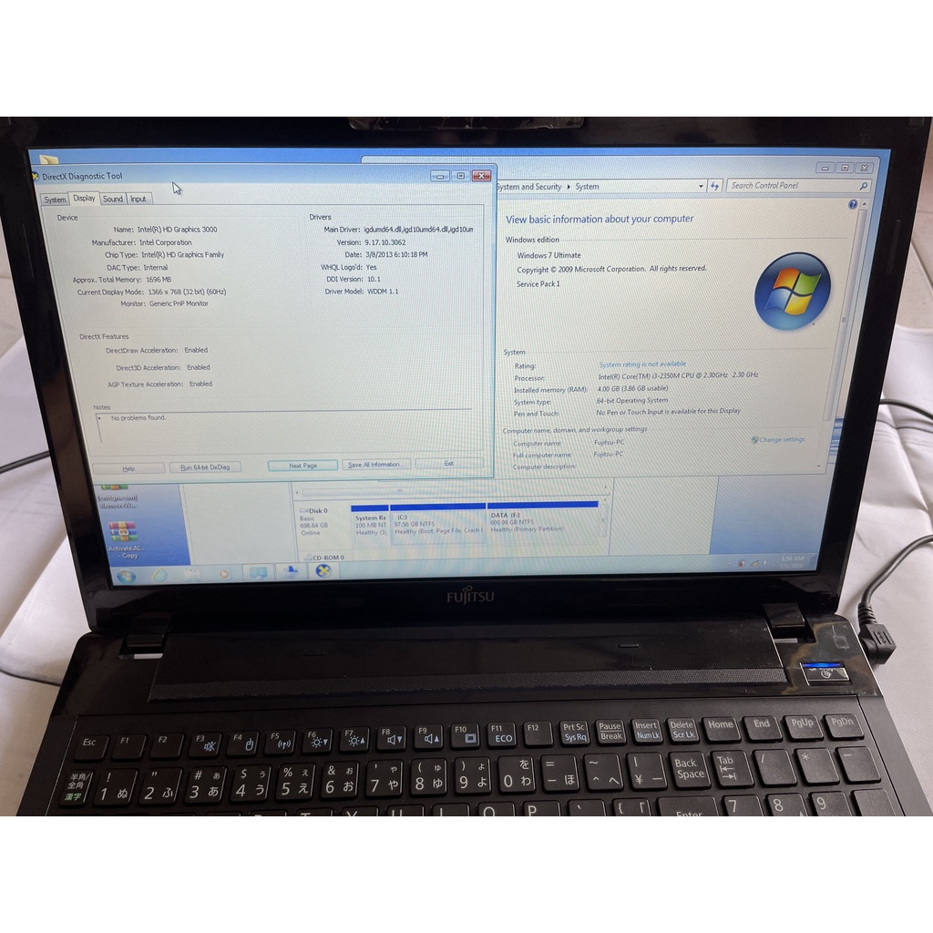 Laptop Fu.jit.su Life.book AH45/H I3-2350M/4G/750G/15.6 Inch mọng nhẹ | BigBuy360 - bigbuy360.vn