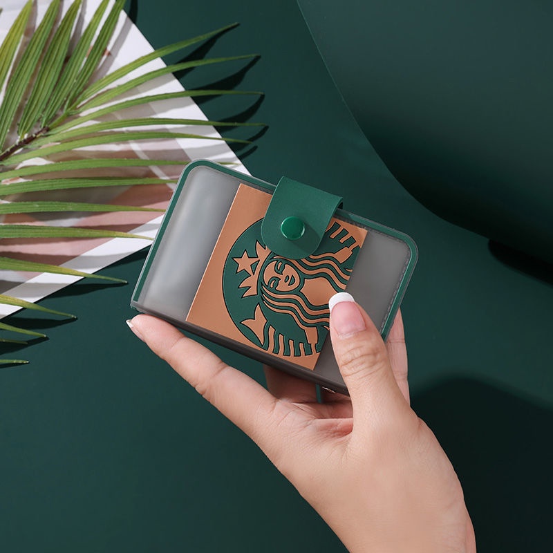 Ví Đựng Thẻ In Hình Starbucks Thời Trang Cao Cấp