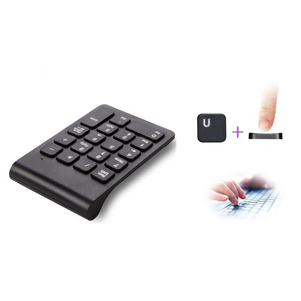 Bàn phím số mini 18 phím không dây kết nối USB cho máy tính