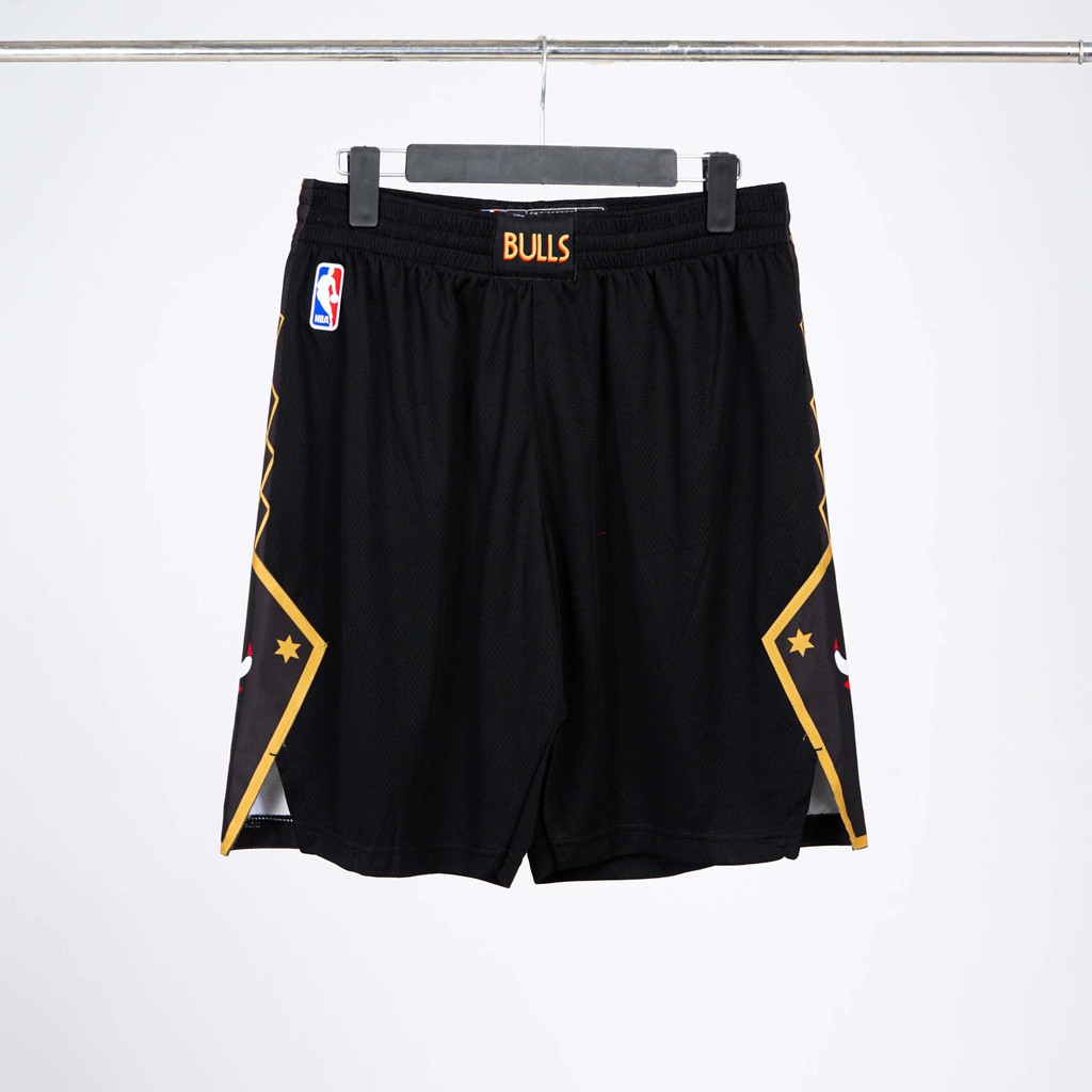 Đồ bóng rổ thêu Actee Chicago Bulls màu Đen