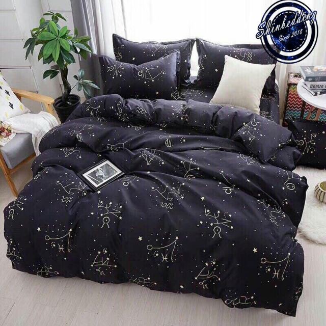 [ZingZing] Trọn Bộ Poly Cotton Ga Chun Bo Đệm Và 2 Vỏ Gối Nằm Mẫu Vịt vàng (Chát Chọn Thêm Mẫu Nha)