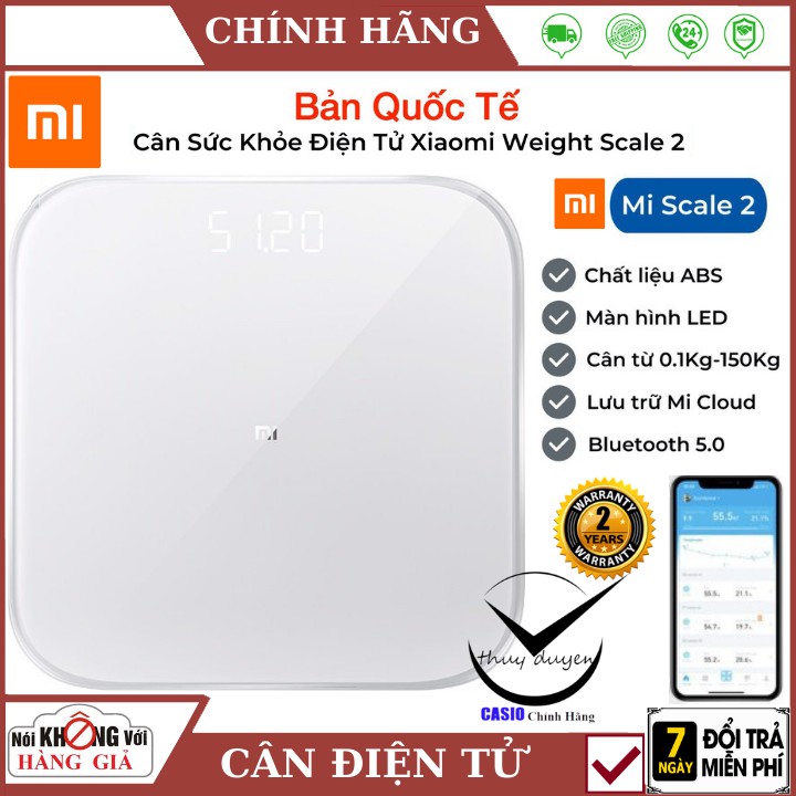 Cân Điện Tử Sức Khỏe Xiaomi Mi Smart Scale 2 NUN4056GL - Bảo hành 24 tháng