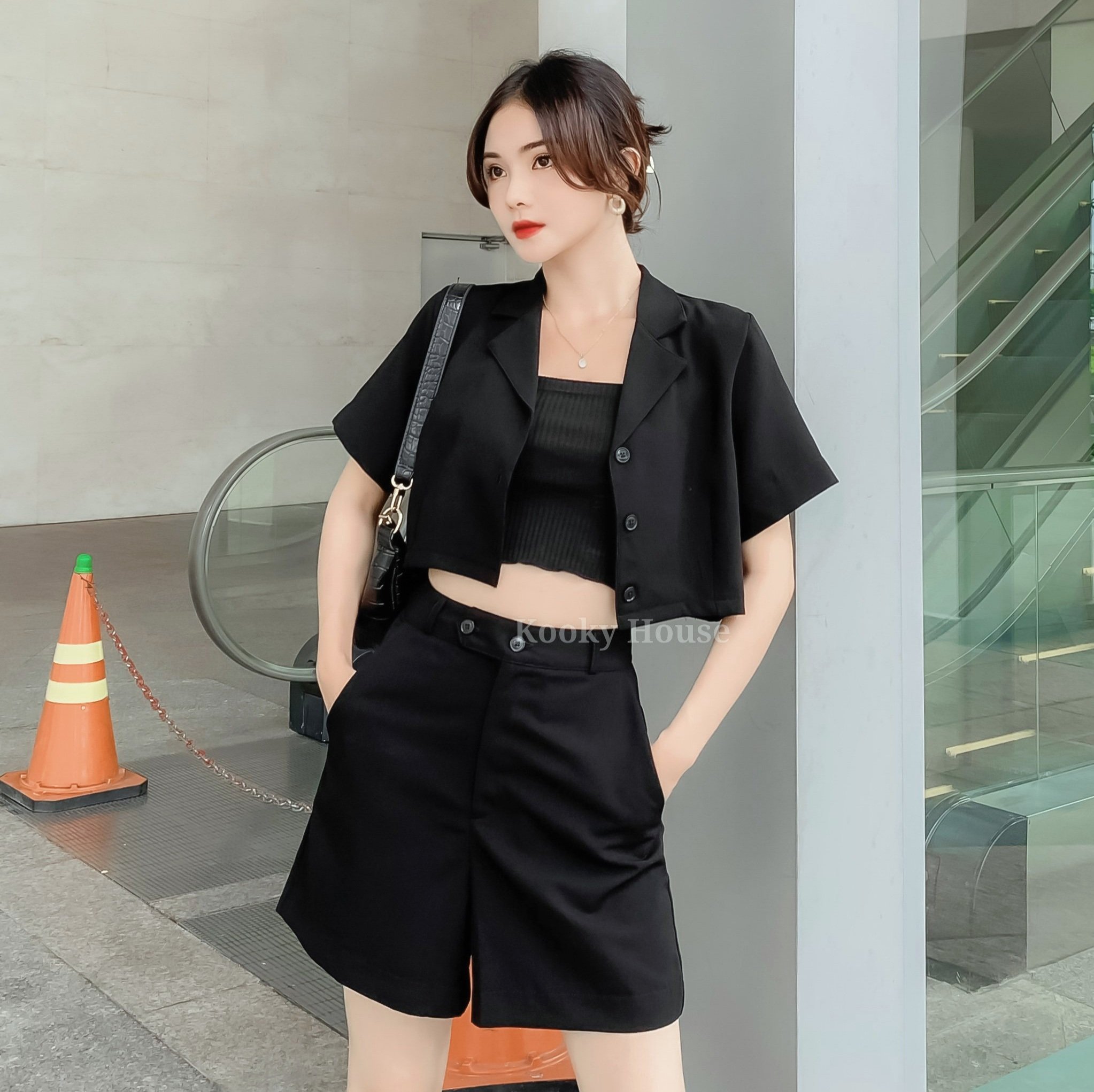 KOOKY HOUSE - IRIS TOP - Áo sơ mi croptop form rộng