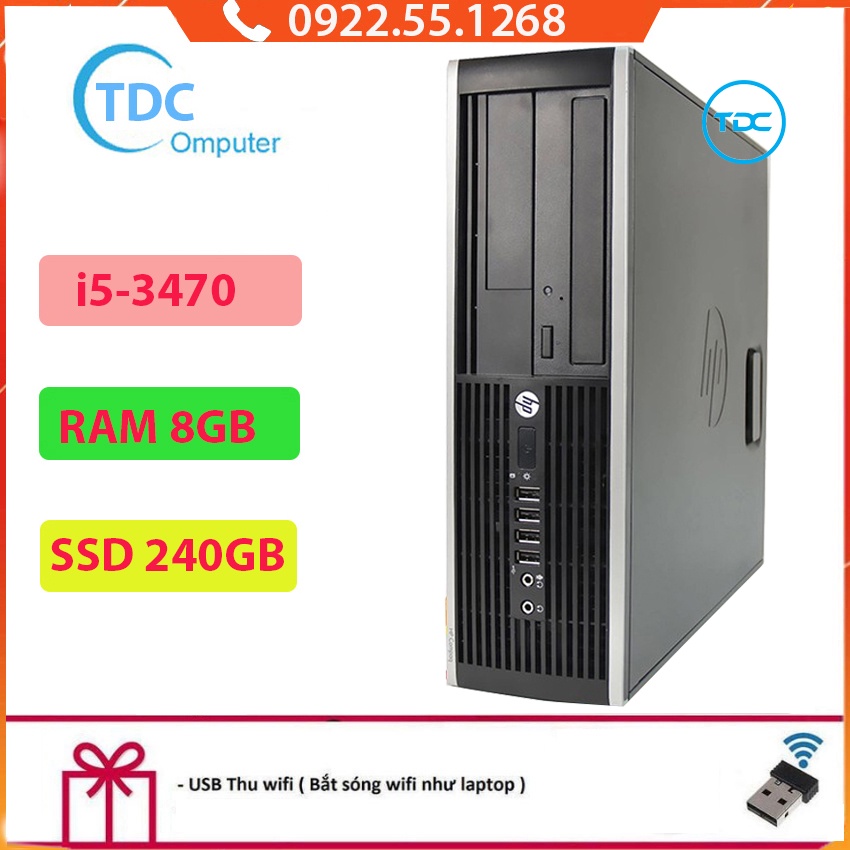 Case máy tính để bàn HP Compaq 6300 SFF CPU i5-3470 Ram 8GB SSD 240GB Tặng USB thu Wifi, Bảo hành 12 tháng | BigBuy360 - bigbuy360.vn