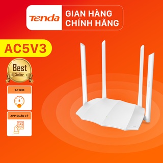 Tenda Thiết bị phát Wifi AC5 Chuẩn AC 1200Mbps - Hãng phân phối chính thức