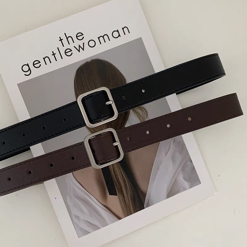 Dây nịt Vuông nam nữ unisex bản 3cm - Thắt lưng nữ nam mặt vuông Ulzzang 3cm x 110cm