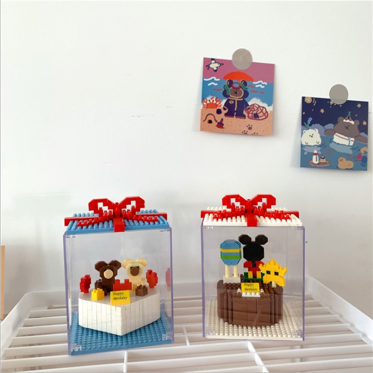 Đồ Chơi Lắp Ráp Lego Hình Bánh Kem Gấu Dễ Thương Dùng Làm Quà Tặng Sinh Nhật