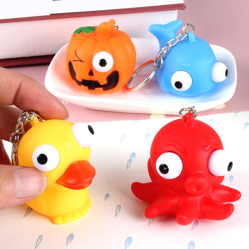 Đồ Chơi Nắn Bóp Đàn Hồi Giảm stress Hình Đôi Mắt Động Vật