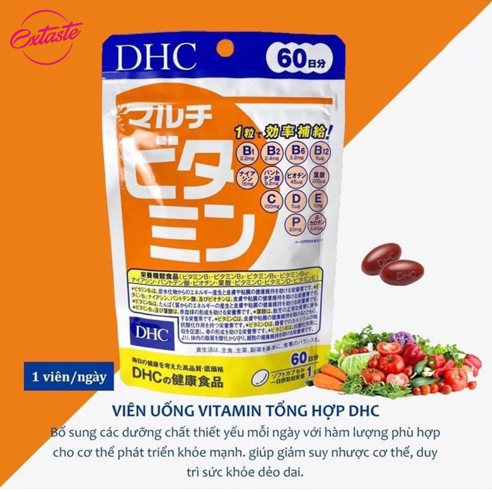 Viên uống vitamin tổng hợp dhc multi Vitamins tăng cường sức khỏe 30/90 ngày Extaste