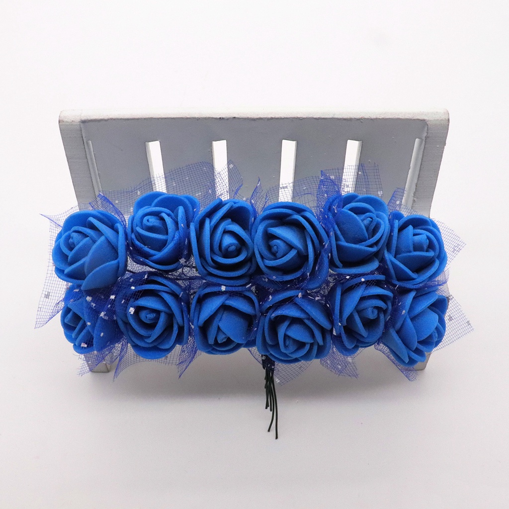 Bó Hoa Hồng Giả 12 Bông Trang Trí Tiệc Cưới