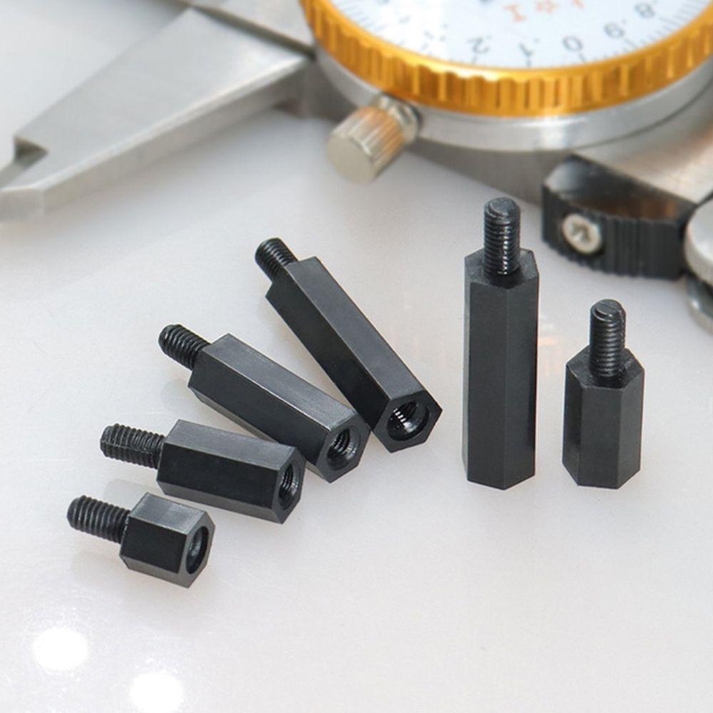 SUSANS Bộ 100 Đinh Vít Lục Giác 9 Kích Cỡ Màu Đen Bằng Nhựa