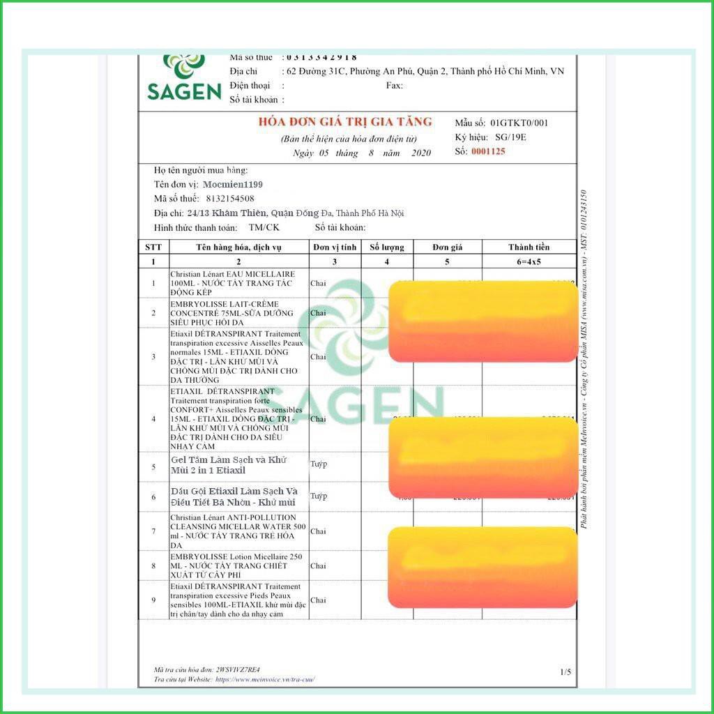 Lăn ngăn mùi và Mồ Hôi Etiaxil 15ml ( sp như hình chụp)