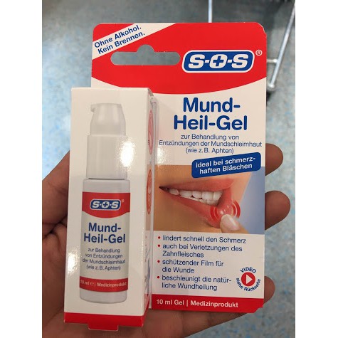 Gel bôi vết nhiệt miệng SOS Mund-Heilgel Đức 15ml