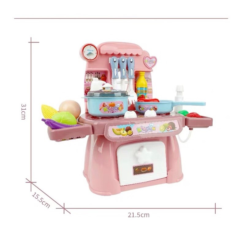 DC28H128 BỘ ĐỒ CHƠI LÀM BẾP ĐỒ HÀNG NẤU CƠM CHO BÉ ĐỒ CHƠI NHÀ BẾP NẤU ĂN MINI KITCHEN