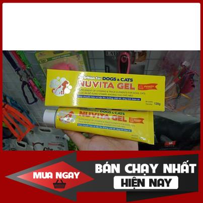 [❌GIÁ SỈ❌] GEL THỨC ĂN BỔ SUNG VITAMIN VÀ KHOÁNG CHO CHÓ MÈO 120G NUVITA GEL ❤️