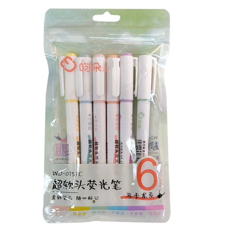 Bộ Bút Lông Mềm Không Độc Hại Với 6 Màu Sắc Khác Nhau Dành Cho Học Sinh