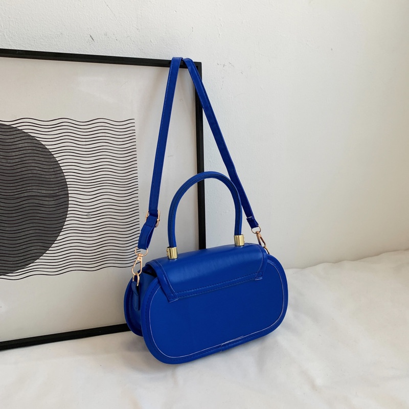 Túi đeo vai IELGY hình bầu dục màu sắc tương phản thời trang xuân hè