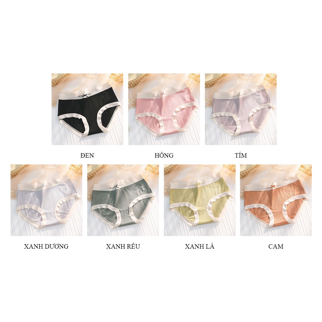 Quần lót nữ gân tăm viền su siêu mát mềm mại thoáng khí cao cấp LAVENUSA QL77