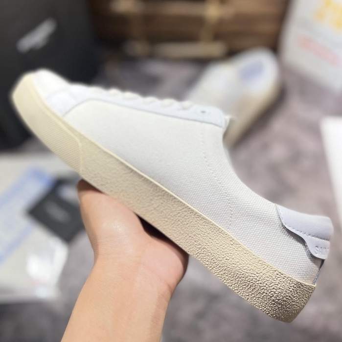 GIÀY thể thao nam nữ SAINT LAURENT, Giày Paris kem vải hàng cao cấp.