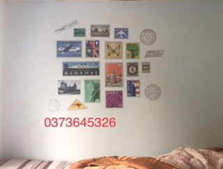 Decal dán tường tem Bahamas