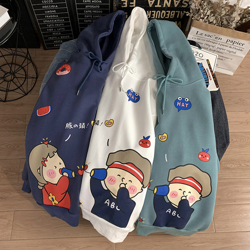 Áo Hoodie In Hình Hoạt Hình Phong Cách Hàn Quốc Cho Nam | BigBuy360 - bigbuy360.vn