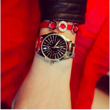 Đồng Hồ Nữ BEE SISTER 1457 Chính Hãng Mặt Đen [ Có Hình Thật Phía Cuối]