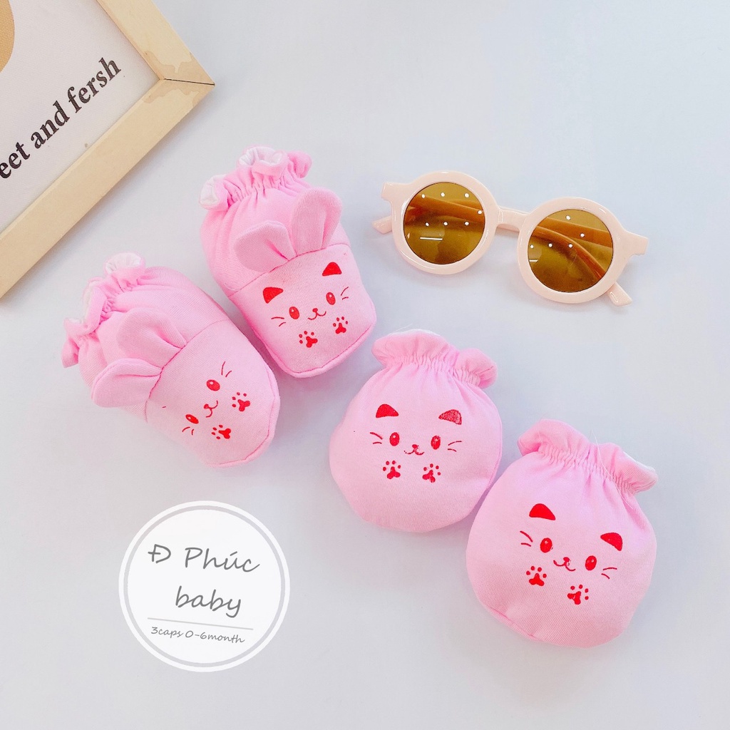Set đôi bao tay và đôi bao chân cho bé sơ sinh siêu xinh, siêu đẹp cho bé