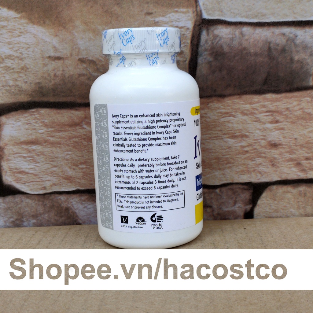 Viên Uống Ivory Caps Triple Strength Formula 1500mg 60 viên - ivory cap | Thế Giới Skin Care