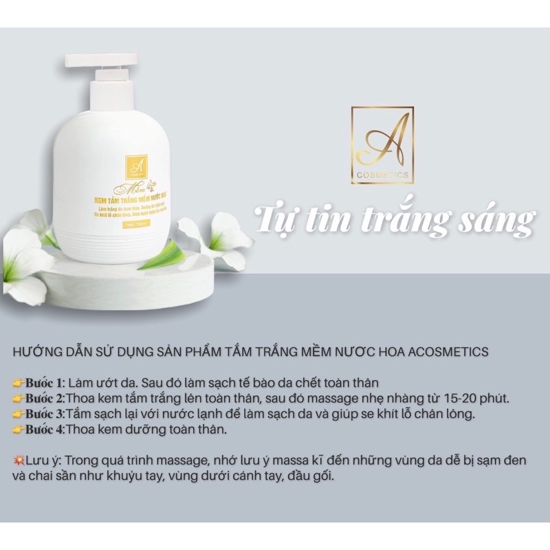 Tắm Trắng mềm nước hoa 2021 acosmetics Phương anh