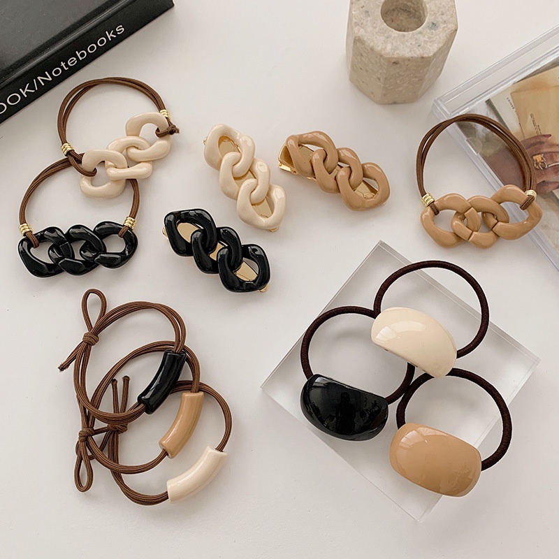 Set 1 / 3 Dây Buộc Tóc Co Giãn Thời Trang Cho Nữ