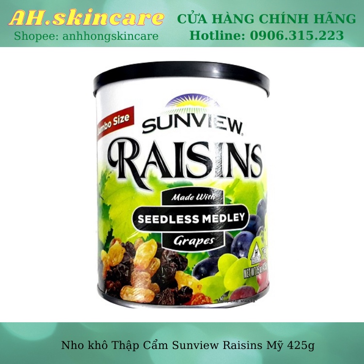 Nho khô Thập Cẩm Sunview Raisins Mỹ 425g