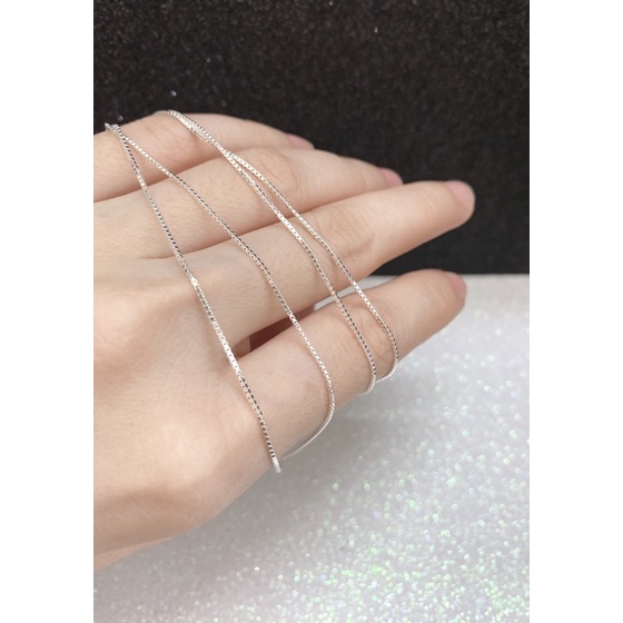 Dây chuyền bạc sợi mì vuông mảnh nhuyễn- Bạc cao cấp 925