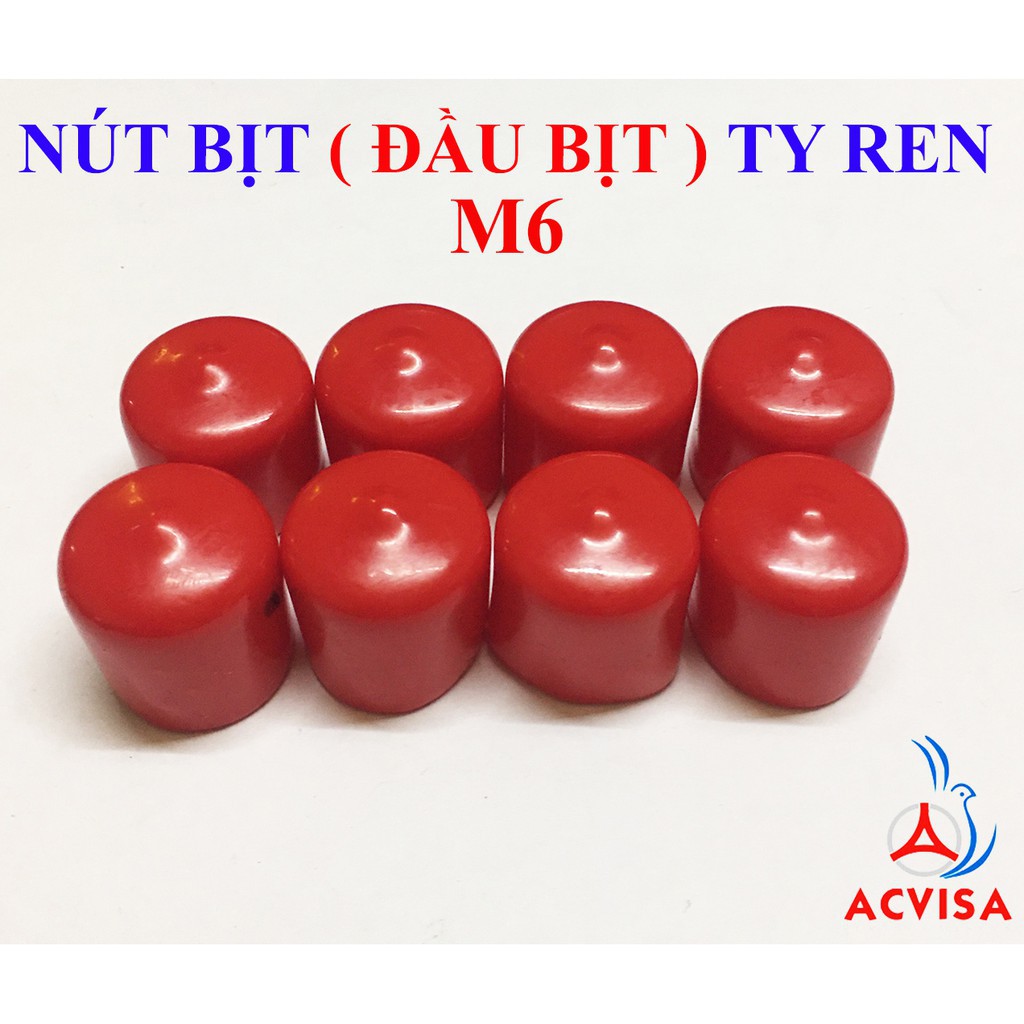 Nút bịt ( Đầu bịt) ty ren M4, M6, M8, M10, M12, M14, M16, M22( Màu Đỏ)