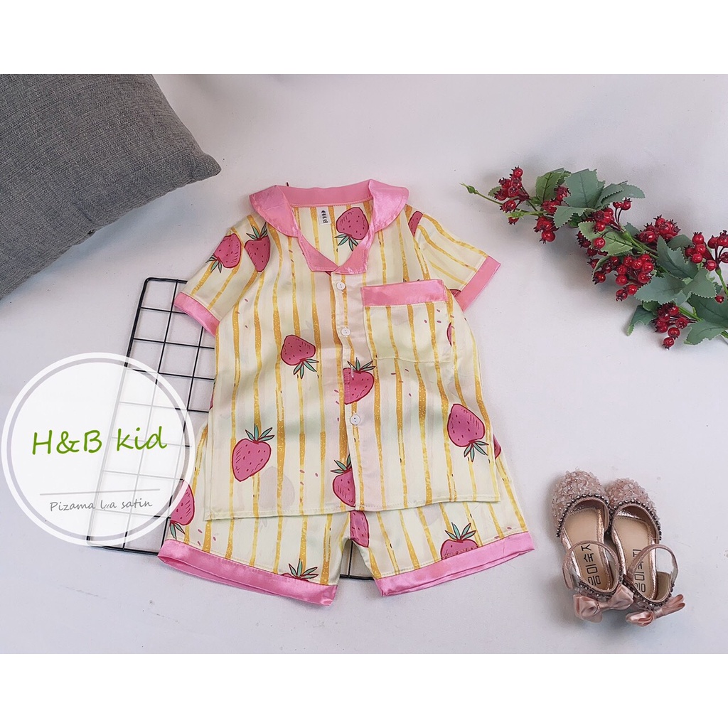 Bộ pijama lụa hàn cho bé 18-38 kg