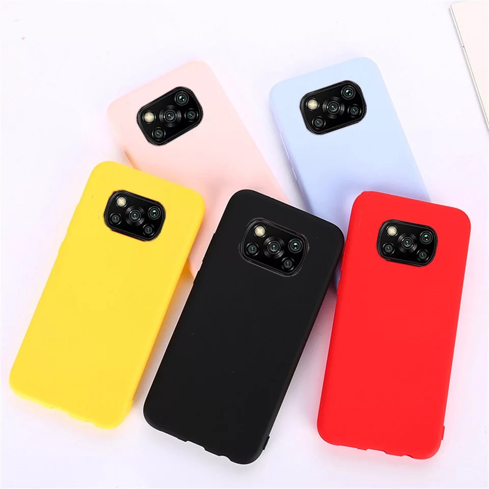 Ốp Điện Thoại TPU Mềm Mỏng Mặt Nhám Màu Kẹo Cho Xiaomi Poco X3 Pro X3 NFC