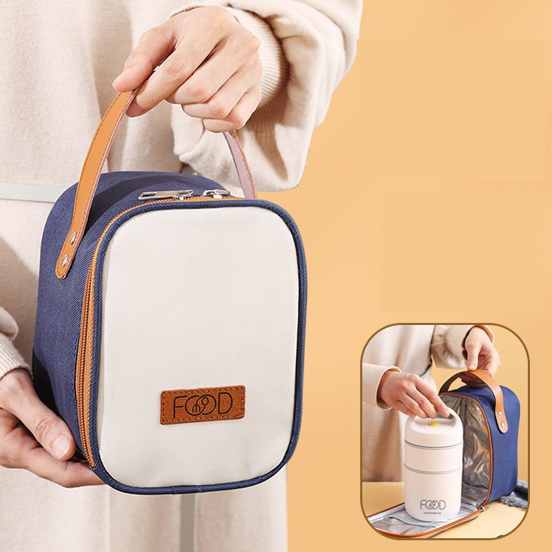 Cặp lồng cơm / Hộp đựng cơm FOOD-02 nhiều tầng giữ nhiệt cà mên, cặp lồng ủ cháo, đựng canh, vỏ 3 lớp cách nhiệt