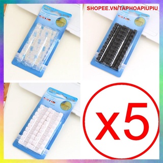 COMBO 5 BỘ 20 MIẾN NẸP CỐ ĐỊNH DÂY ĐIỆN, SẠC, CÁP - KẸP CHỐNG RỐI DÁN TƯỜNG - KEO 3M (SIZE TRUNG BÌNH)