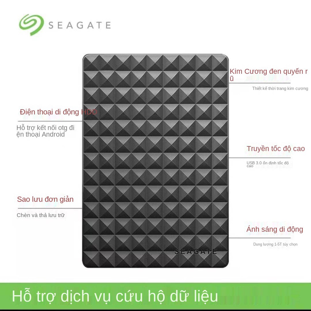 Seagate Rui Wings Wid Data Mobile Ổ cứng di động USB3.0 Trò chơi ngoài tốc độ cao Đĩa cứng 1-5T Máy móc cứng Đĩa cứng | BigBuy360 - bigbuy360.vn