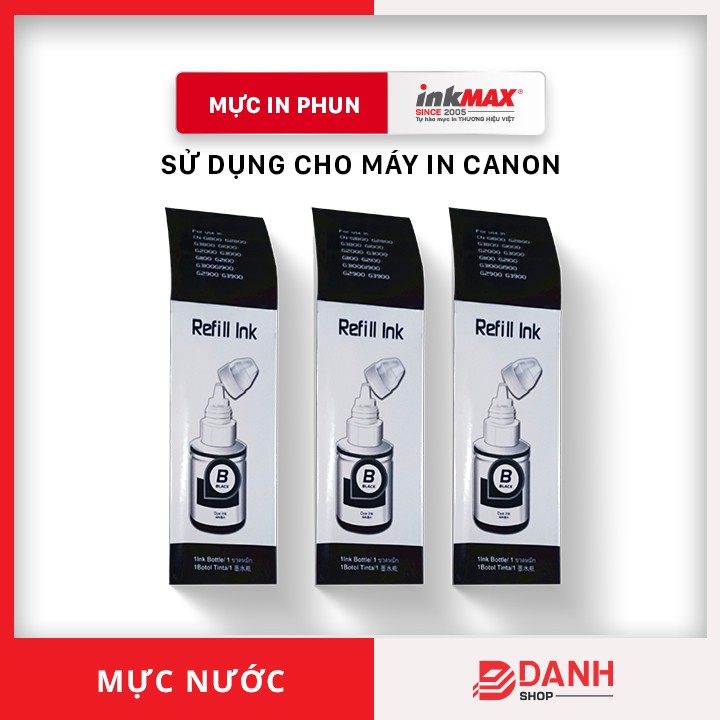 Mực nước inkMAX dùng cho máy in Canon ix6770 /ix6860/ ix6820/ix6560 /G1000/G2000/G3000/G1010/G2010/G3010