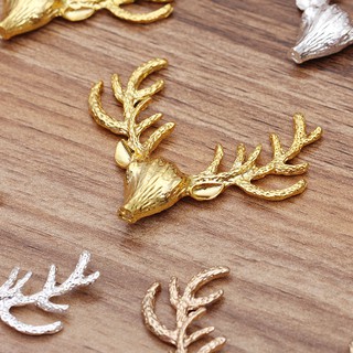 Phiến đúc hoạ tiết hình đầu hươu 56*48mm nguyên liệu làm trâm làm trang sức cổ trang cosplay cổ phục lolita có màu KCKC